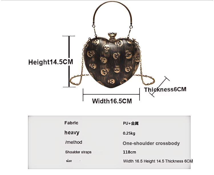 Evening bag high-quality texture heart-shaped small bag