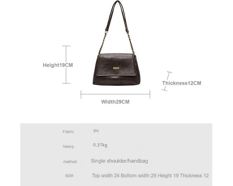 New autumn and winter fashion niche women's bag textured chain shoulder bag