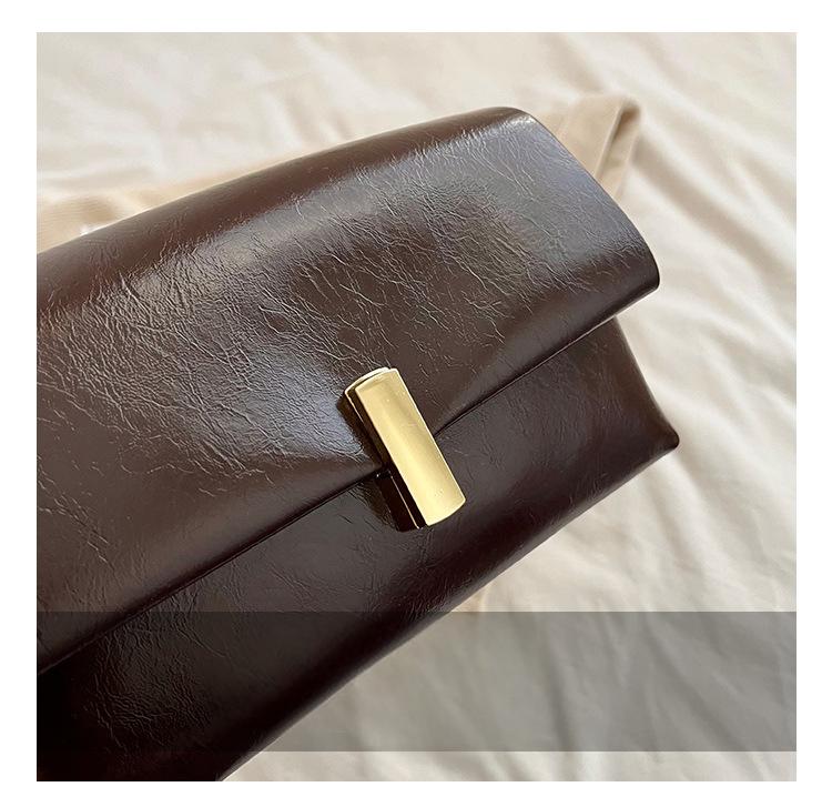 Small square bag autumn and winter high-end commuting baguette underarm bag