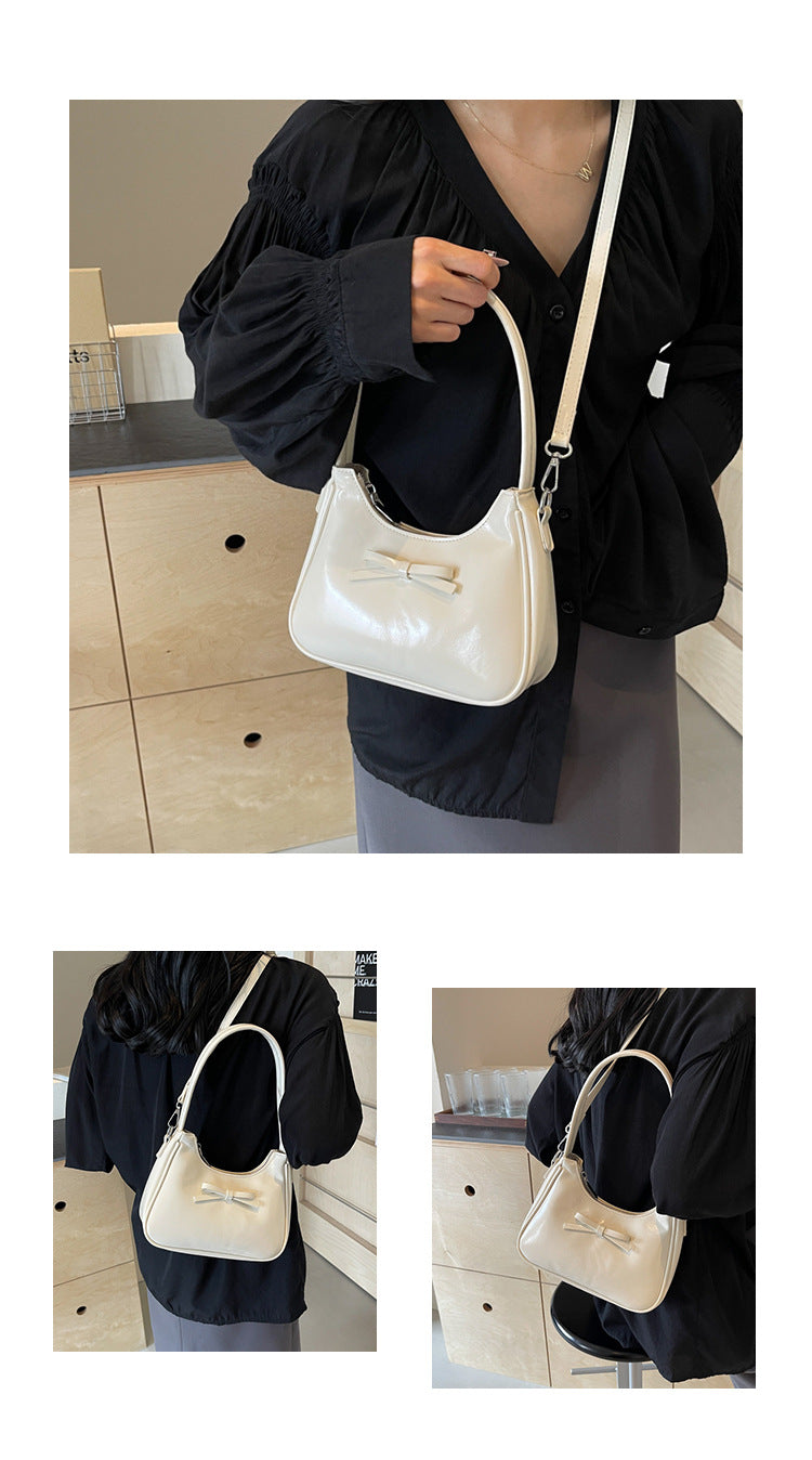 New Korean style niche design bow shoulder underarm bag