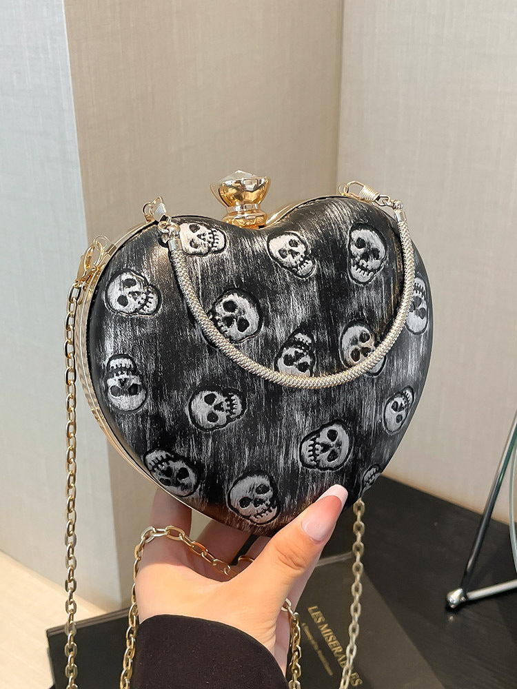 Evening bag high-quality texture heart-shaped small bag