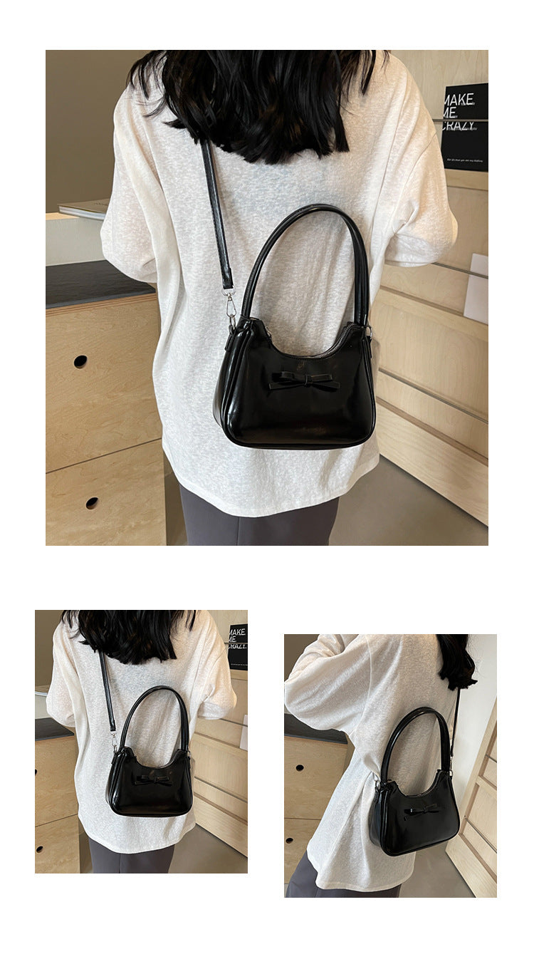 New Korean style niche design bow shoulder underarm bag