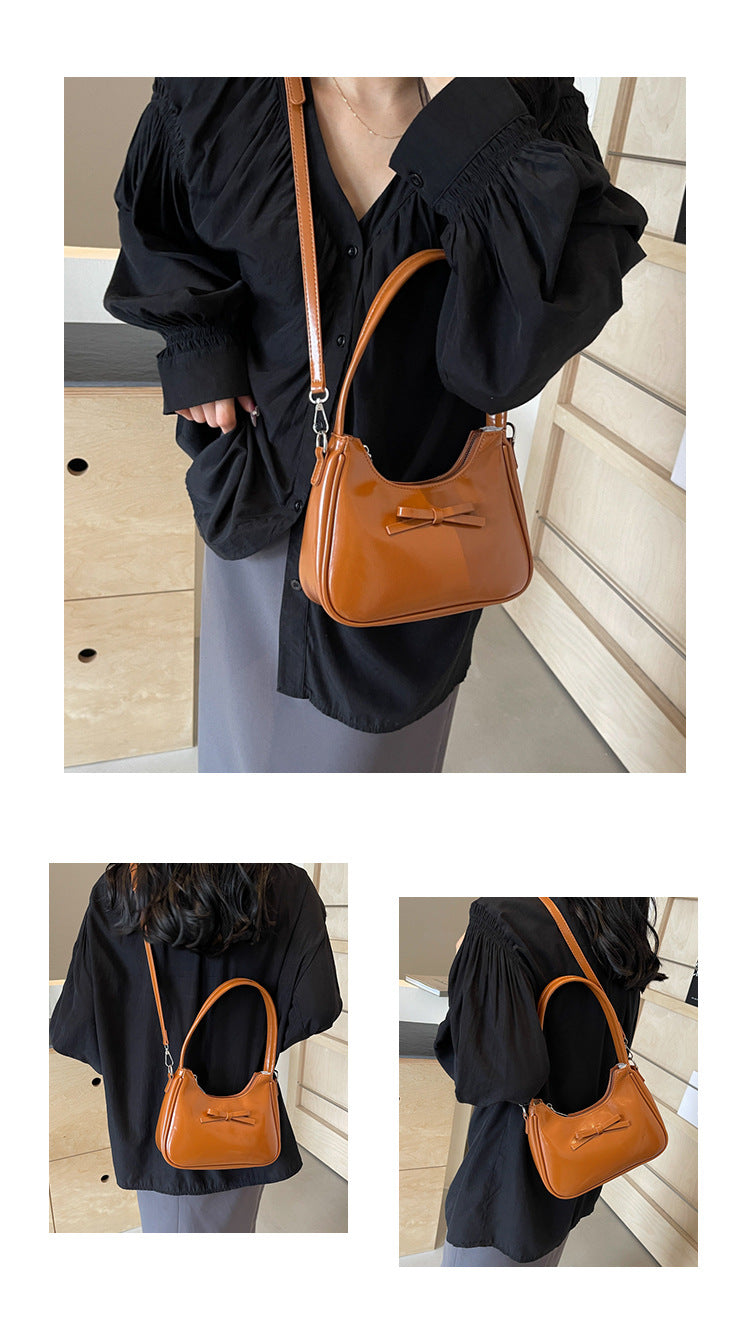 New Korean style niche design bow shoulder underarm bag