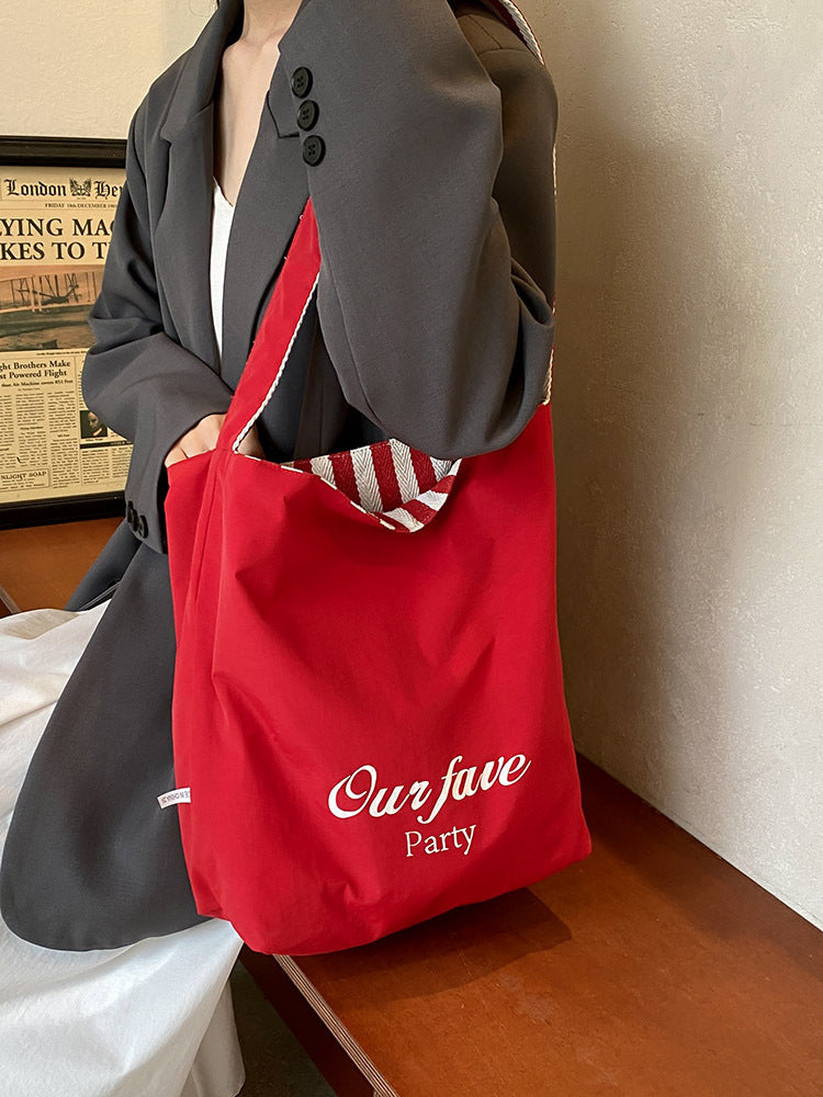 Korean style ins tote casual bag shoulder tote bag shopping bag