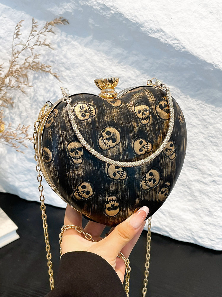 Evening bag high-quality texture heart-shaped small bag