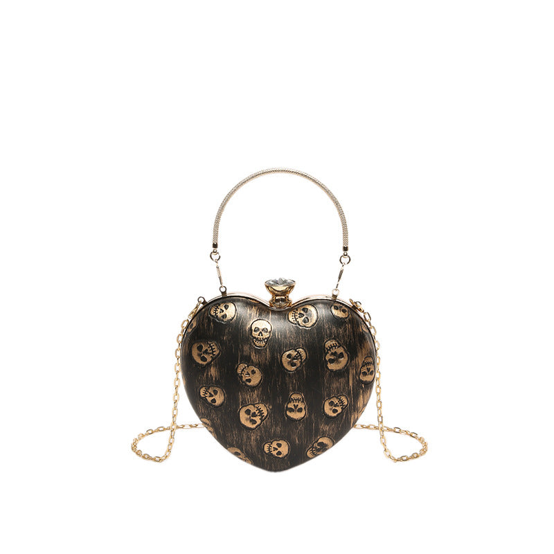 Evening bag high-quality texture heart-shaped small bag